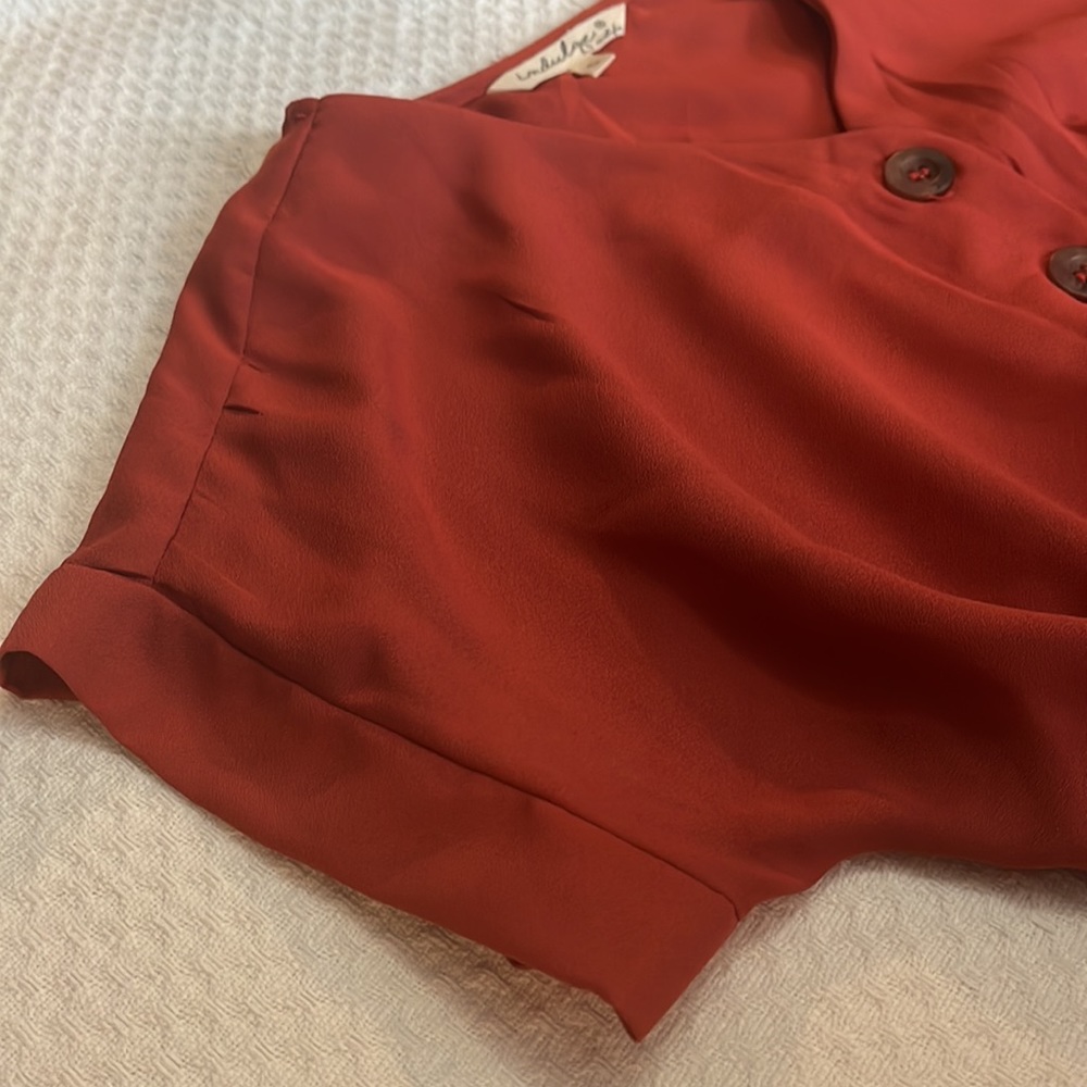 Dark Orange/Red/Pink Short A-line Dress - Picture 4 of 4